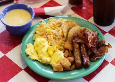 Hazel's Nook Breakfast Buffet Sausage and Scrambled Eggs