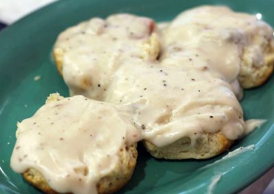 Hazel's Nook Biscuits and Gravy